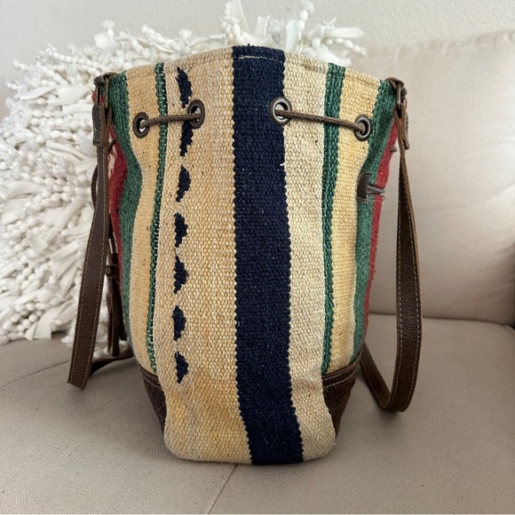 MYRA Bag Radiant Red Bucket Bag Western Cowgirl Boho Purse Large - Picture 8 of 13